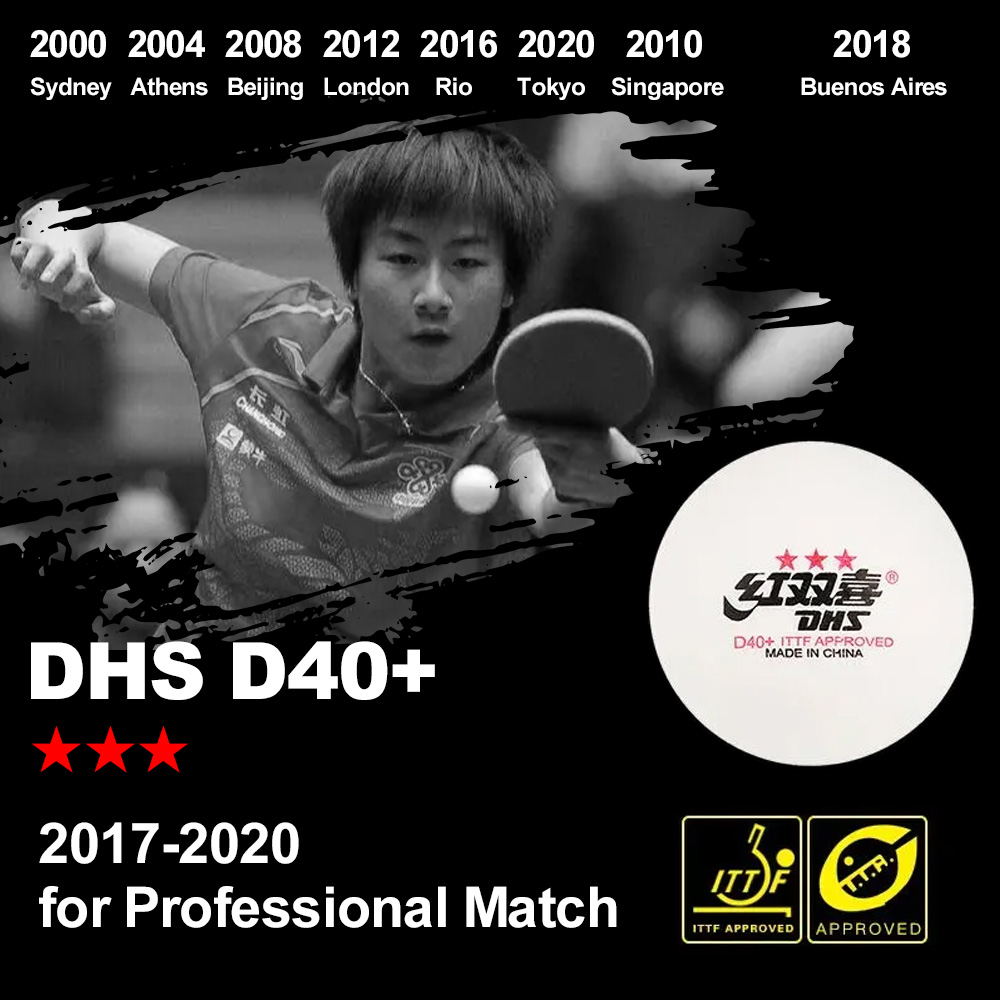 DHS D40+ DJ40+ Ping Pong Balls - Table Tennis Olympics recension och pris
